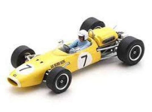 1965 Brabham BT11A #7 Tasman Series 2nd Levin GP, Frank Gardner, *Resin Serie*, sárga