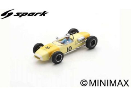 1961 Lotus 18 No.10 Willy Mairesse Belgian GP *Resin Serie*, sárga/fehér