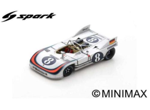 1971 Porsche 908/3 No.8 G. Larrousse/V. Elford Targa Florio, fehér/fekete/piros