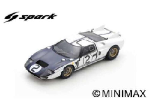 1965 Ford GT40 MK2 #2 P. Hill/C. Amon 24H Le Mans *Resin Series*, fehér/fekete