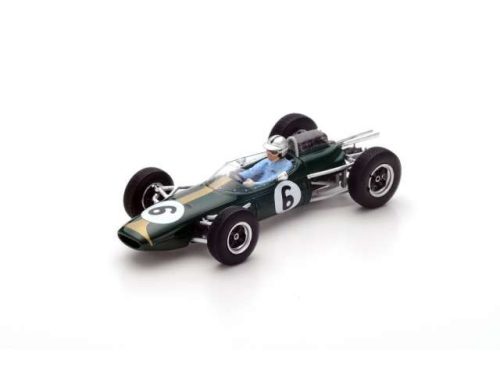 1963 Brabham BT7 #6 4th French GP Jack Brabham *Resin Series*, zöld/arany