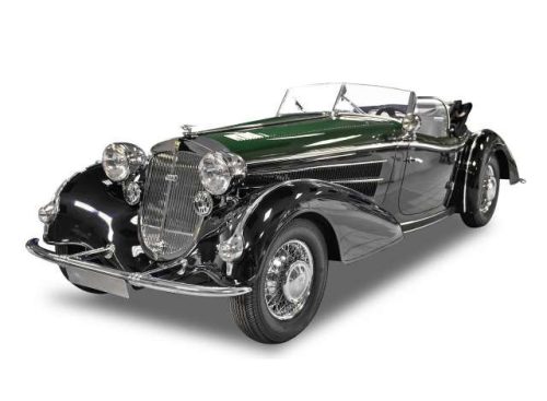 1:18 1939 Horch 855 Special Roadster, fekete/dark zöld